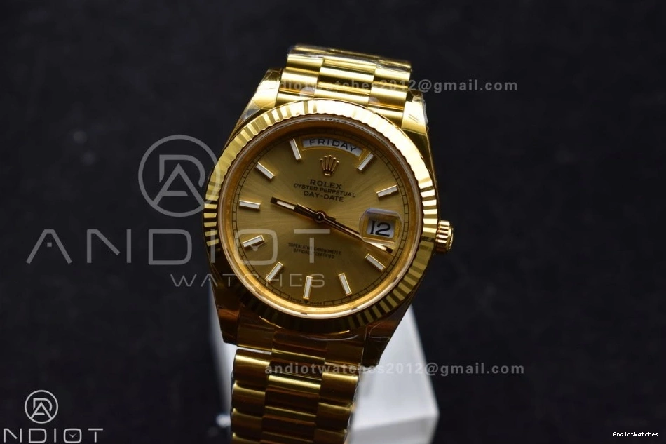 YG QuickDry on Weight) 661 1:1 Day VR3255 Edition 228238 President Gold (Gain Dial Bracelet Date Best THBF 40 0421